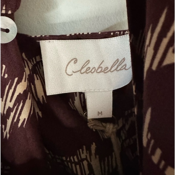 CLEOBELLA- Carson MIDI Dress in brown and white. Size Medium. NWT - Picture 8 of 9